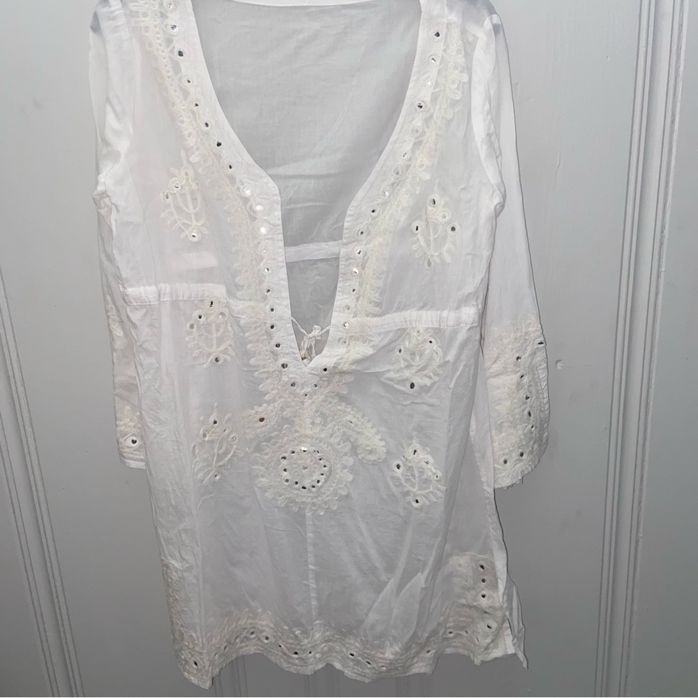 Debbie Katz South Beach White Beach/Swim 
100% cotton Coverup resort, elegant